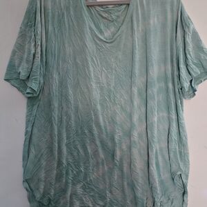 Time and Tru Teal Casual Top
